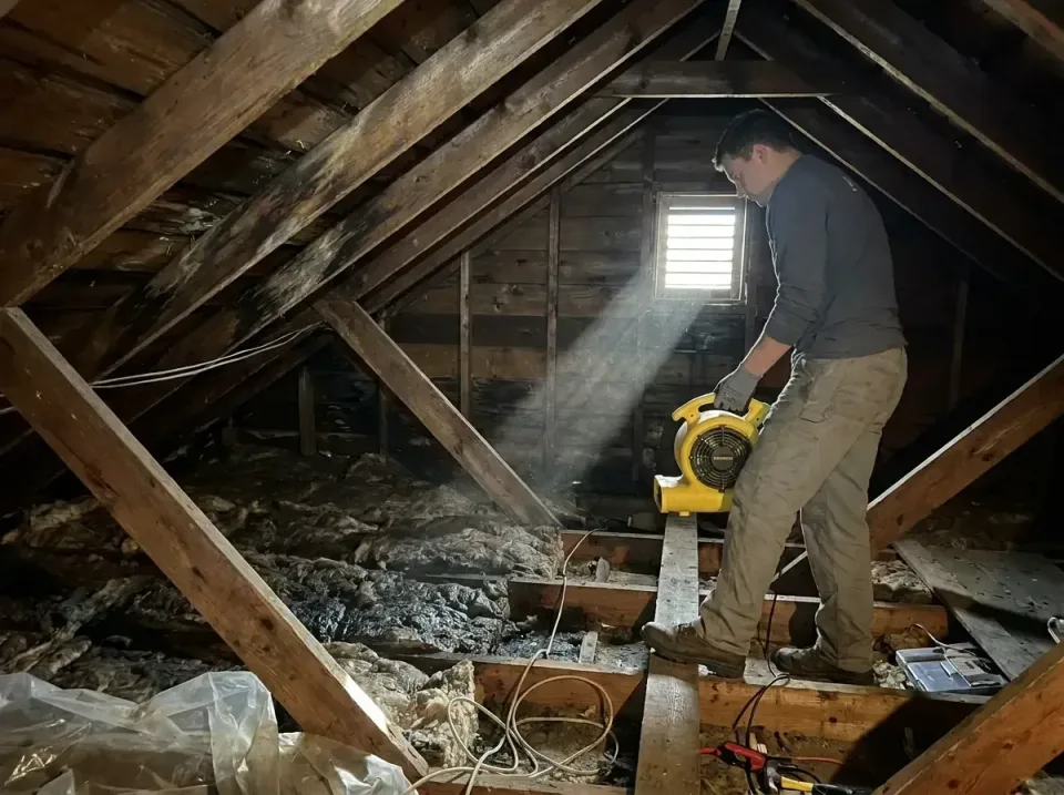 attic-water-damage-drying-proc-007 — frequently asked questions, Emergency Water Extraction & 24/7 Flood Response in Brewert…